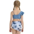 thumbnail image 4 of Ardorlove Girls Swimsuit 3 Pcs Bathing Suits Ruffle Sleeve Swimwear Tropical Print Cover Up Skirt Kids Teen Bathing Suit 9-16 Years, 4 of 10