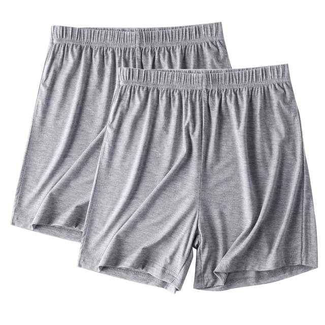 Diufon 2pc Womens Plus Size Shorts Solid Color Lounge Shorts Elastic Waist Homewear Shorts