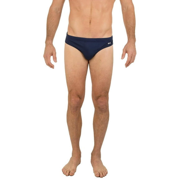 Uzzi Mens Brief Swimwear Colored Swim Suit Beachwear, Navy, Size: Small
