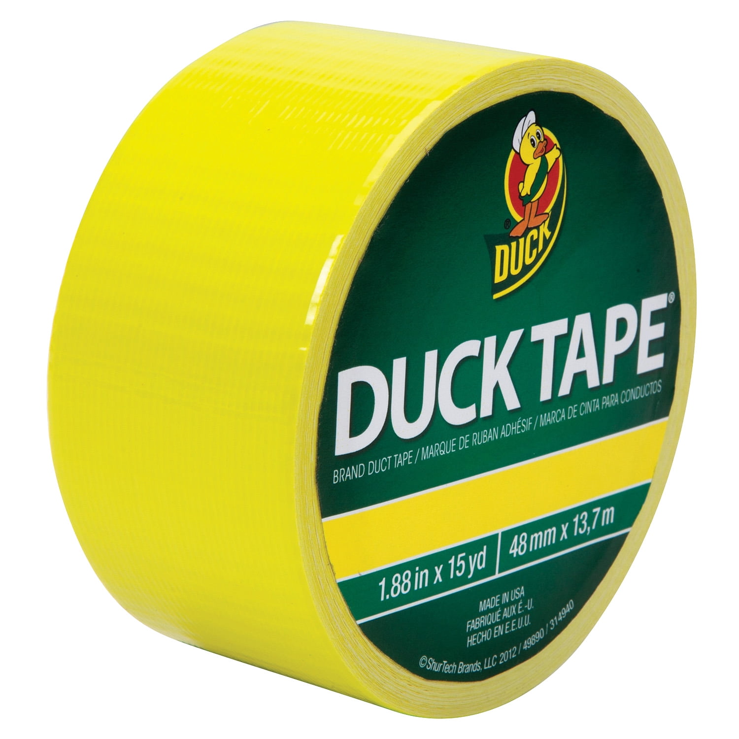 Sunburst Yellow Duck brand Duct Tape 1.88 inch x 20 yds 