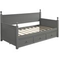 thumbnail image 3 of Rhomtree Twin Size Wood Daybed with 3 Storage Drawers Bed Frame Sofa Bed for Living Room Bedroom Kids Tees Boys Girls Guests (Grey with Drawers), 3 of 8