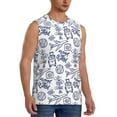 thumbnail image 2 of Uemuo World Travel2 Pattern Men's Sleeveless T-Shirt,Muscle Athletic Tank Top, Moisture-wicking Quick-dry Breathable Classic Tee Top for Gym Run Outdoor Sports-, 2 of 8