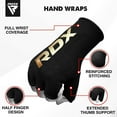 thumbnail image 4 of RDX Gants Intérieurs de Boxe MMA pour Frapper, Noir, Moyen, 4 of 5