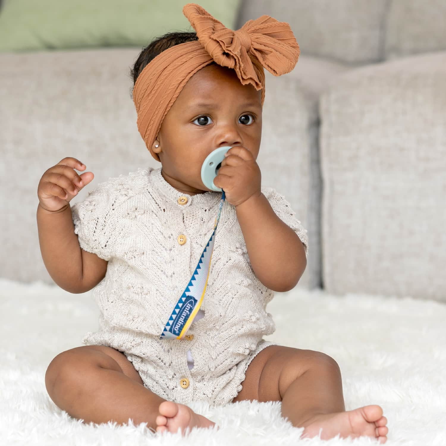 BooginHead PaciGrip by Infantino, Universal Pacifier Clips, Infant & Toddler, Unisex, Multicolor, 2-Pack