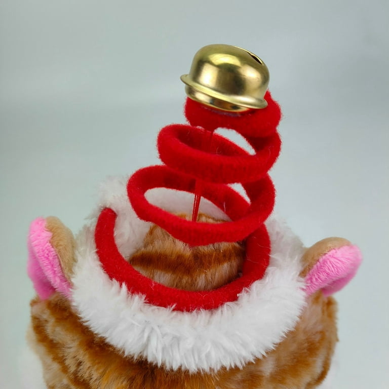 allshope Musical Christmas Cat Dog Stuffed Animal Soft Plush Toy Singing  Dancing Talking Record Mimicking Dolls Decoration Christmas Gift