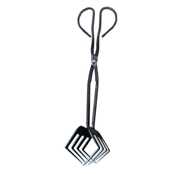 Multipurpose Fire Pit Tongs Metal Clamp Hand Tool for Charcoal and Wood Handling