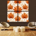 thumbnail image 4 of OWNSERIES Maple leaves Pattern Pattern 4PC Frameless Canvas Wall Art Paintings for Living Room Canvas Print Wall Artworks Bedroom Decoration, 4 of 5