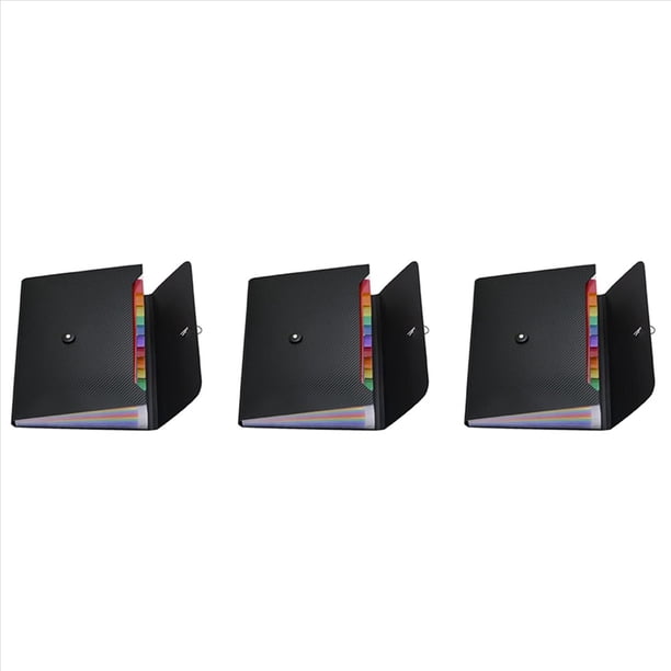 3X Carpeta de Archivos Expandible Organizadora de Archivos, 13 Bolsillos, Carpeta de Recibos de Documentos en Papel TamañO Carta A4 para Aula, Hogar