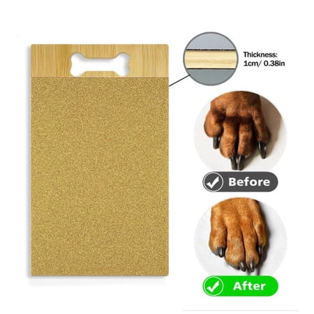 Dog Scratching Board Dog Scratch Pad for Nails Scratching Board for Dogs Nails Bamboo Durable No Fear for Dogs Dog Scratcher Yellow