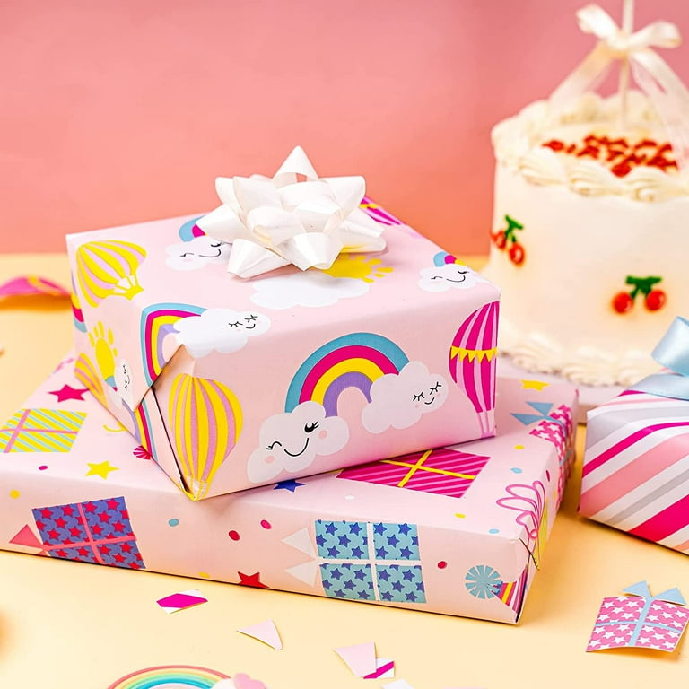Birthday Wrapping Paper Mini Roll - 17 inch x 120 inch x 3 Roll