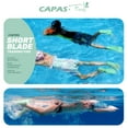 CAPAS Swim Training Fins Comfortable Silicone Lap Swimming Short Blade