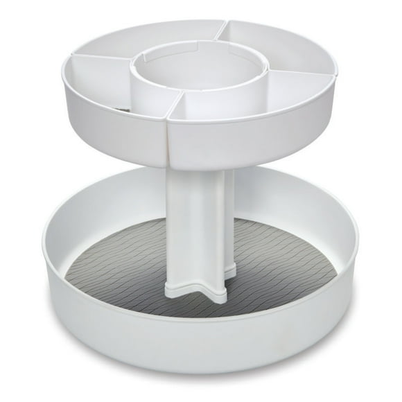 Copco 5254097 Cabinet Organizer, Two Tier, White With Gray Liner