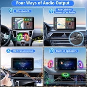 Hieha Car Stereo,Wireless Apple Carplay & Android Auto 7 Touch Screen Car Audio Receiver, Backup Camera, Bluetooth, Voice Control, AUX/USB/TF,12V-24V