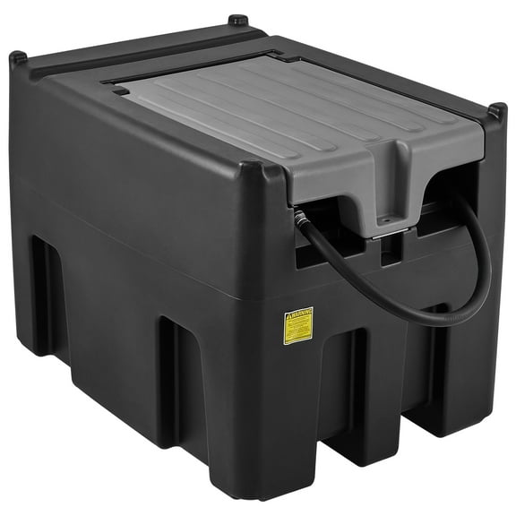 KFFKFF PE Diesel Transfer Tank for Easy Fuel Transportation 116 Gallon Capacity & 10 GPM Flow Rate,Portable Diesel Tank, Diesel Fuel Tank with 12V Electric Transfer Pump and 13.1ft Rubber Hose