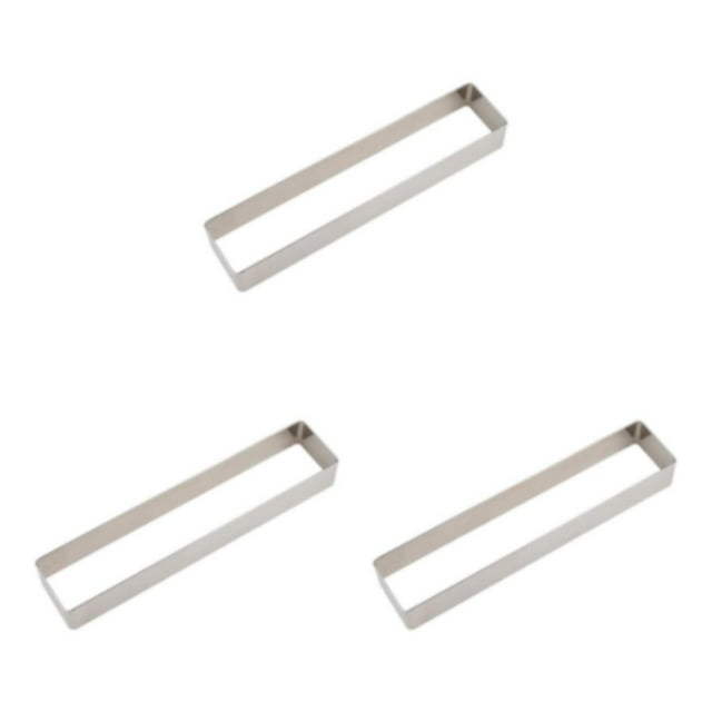 Youkk Moule à Gâteau Anti-Rouille Durable et Durable en Acier Inoxydable Formes Rectangulaires en Acier Inoxydable Longue Taille Carrée 3Set
