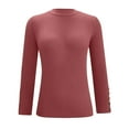 thumbnail image 3 of Women's Fall Slim Ribbed Knit Long Sleeve Tops Sweater Mock Turtleneck Stretch Shirts Basic Casual Solid Color Pullover, 3 of 5