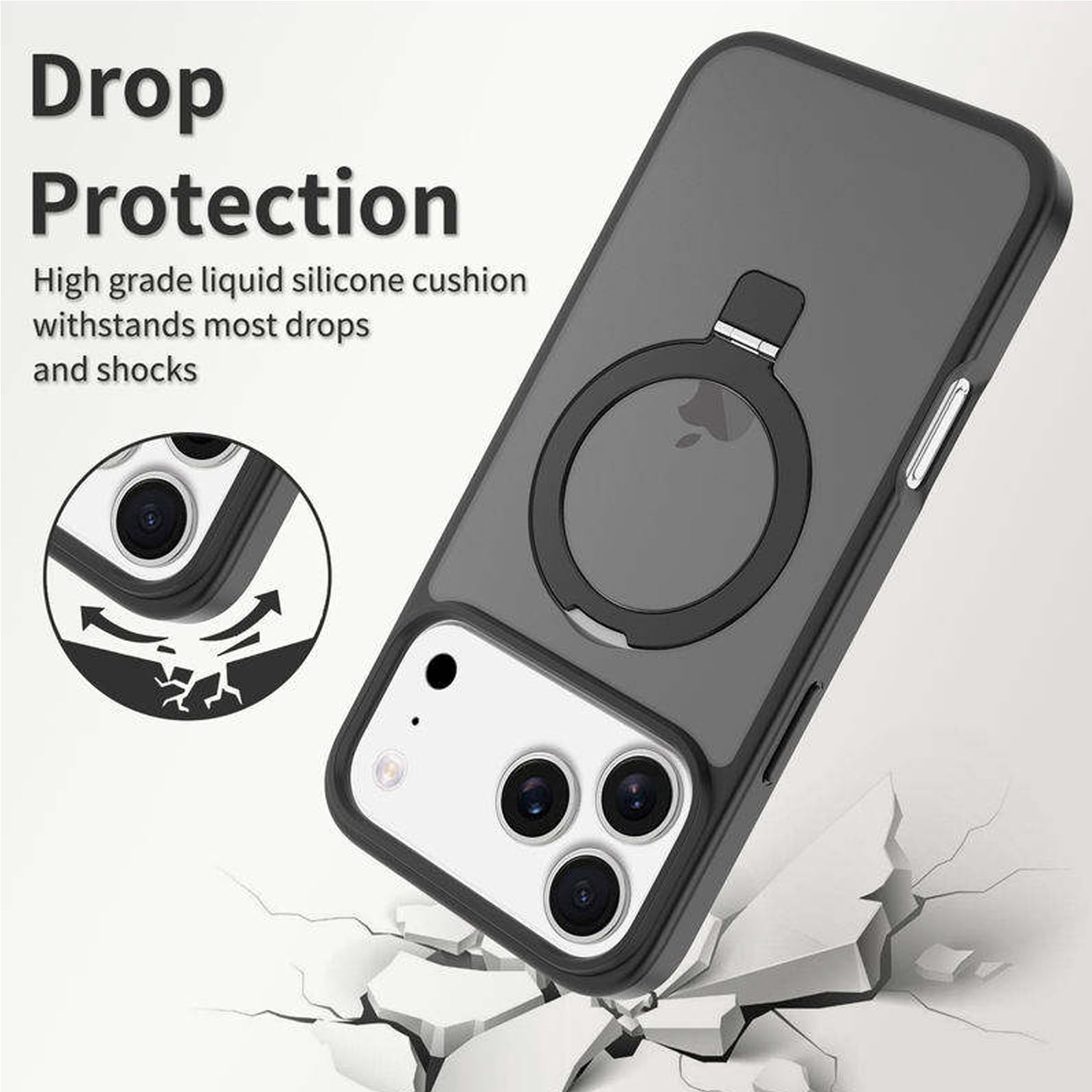 MagStand Protective Case for iPhone 17 Pro Max - Black