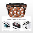 thumbnail image 5 of Zufioo Various Pumpkins Print Square Double Layer Waist Bag, Durable & Stylish Fanny Pack with Zippered Pockets and Adjustable Strap for Outdoor & Daily, 5 of 9