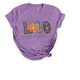 thumbnail image 1 of T-shirts Décontractés d'Automne pour Femmes Citrouille Manches Courtes Halloween T-Shirts Graphiques Amusants, 1 of 6