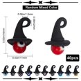 thumbnail image 2 of 1 Box 40pcs Hat Charms Bulk Gothic Charm Black 3D Fairy Magic Cap Wizard Hats Mini Lampwork Round Charm Holiday Charms for Jewelry Making Charms Necklace Earring Women Adults, 2 of 9