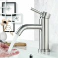 thumbnail image 1 of Mezclador de lavabo Grifo para lavabo de acero inoxidable cepillado mate, 1 of 5