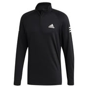 Angle View: Adidas Men`s Club Midlayer Tennis Top Black and White (  XX-Large Black/Wht  )