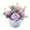 Purple, variant on 1 Pc 5.9" Mini Potted Fake Roses, Small Artificial Rose Buds in White Pot Orchid Purple for Coffee Table Accent