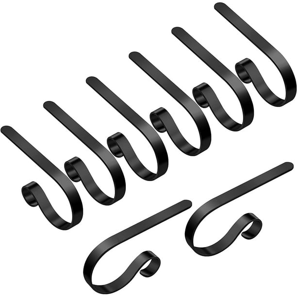 8 Pieces Christmas Stocking Holder Hooks Metal Hooks Christmas Stocking