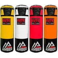 thumbnail image 2 of Elite Strikeforce Heavybag 6ft 100 lb for Boxing, Kickboxing, MMA, Muay Thai ToughTek Leather, Triple Stitched, Sand Weighted, D-Ring, Chains & Swivel, Filled, Red/Black, 2 of 3