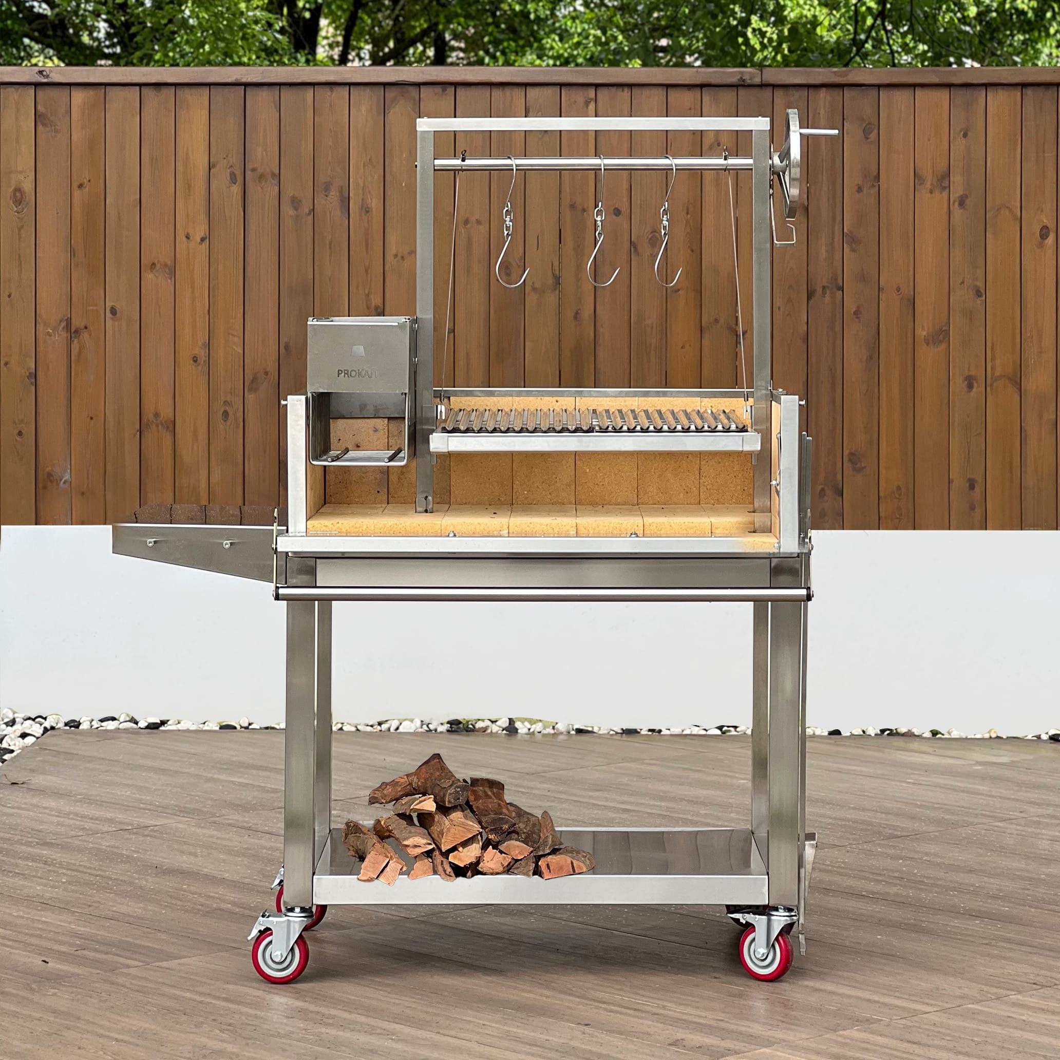 50" Infinity SS304 Argentine Charcoal and Wood BBQ Grill