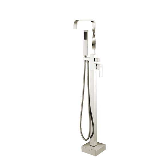 Anzzi Fs-Az0050 Yosemite Floor Mounted Tub Filler Trim - Nickel