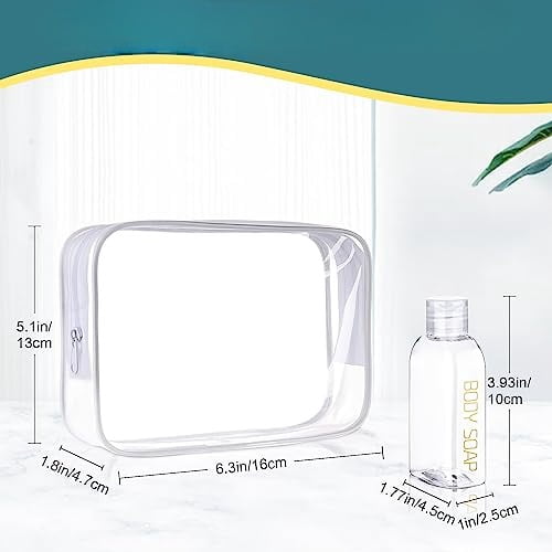 Leakproof Squeeze Bottles Travel Kit - 4pc 3.4 oz TSA Approved for Shampoo, Conditioner and Toiletries