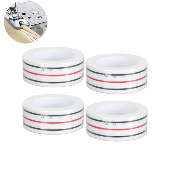 1/4" Diagonal Seam Tape,32.8ft/Rolls Portable Precision Sewing Guide for Symmetrical Seams & Quilting,QZS Basting Tape for Fabric,4pack