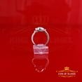 thumbnail image 5 of King of Bling's 925 Sterling Silver 0.20CT Cubic Zirconia Promise Heart White Key Ring Size 7, 5 of 12