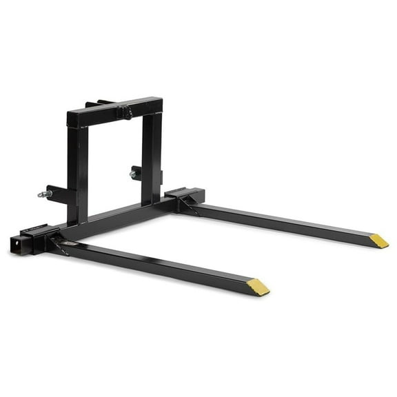 M optimized 3 Point Hitch Pallet Fork 1500 LBS Capacity Adjustable Pallet Fork Attachments for Category 1 Tractor