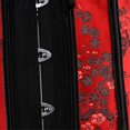 thumbnail image 4 of Corsés rojos para mujer de talla grande Corsé rojo de encaje oriental con flores para mujer sobre el busto, 4 of 5