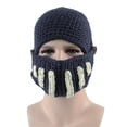 thumbnail image 2 of iHPH7 Winter Accessories for Women Hooded Scarf for Women Hat Scarf Hat with Scarf Attached Gorros De Frio Para Mujeres Winter Scarf Christmas Gifts Navy One Size, 2 of 6