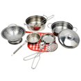 thumbnail image 1 of 2x10 Pcs Jouets de Cuisine Simulation de Taches en Acier Inoxydable Ensemble d'Outils de Cuisine, 1 of 5