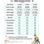 JOYSTAR Little Daisy 14 Inch Kids Bike for 3 4 5 Years Girls with Handbrake Children Princess Bicycle with Training Wheels Basket Streamer Toddler Cycle Bikes Blue