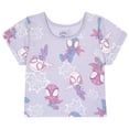 thumbnail image 2 of Marvel Spidey and His Amazing Friends Little Girls' T-Shirt and Tutu Skirt Set Spidey Ghost Purple, 2 of 6