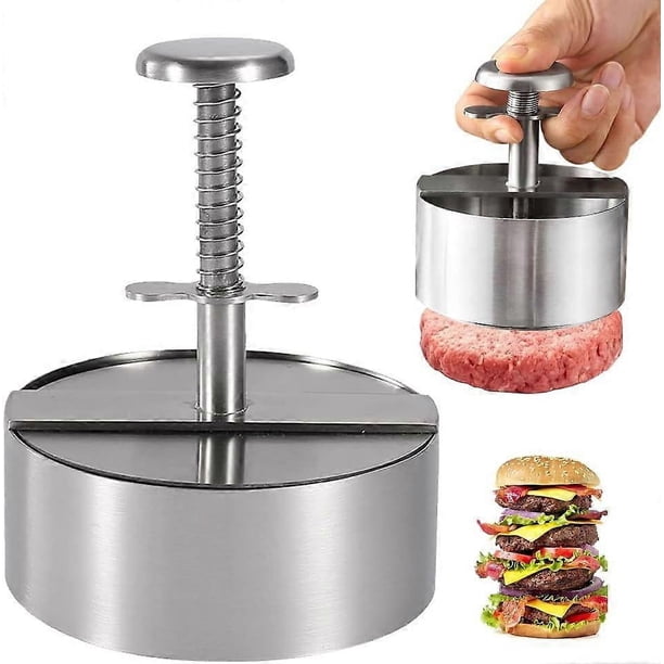 Burger Press Maker, 304 Stainless Steel Hamburger Patty Maker, Adjustable Non Stick Patty Making molds are Suitable for Beef Burgers, Vegetables and C