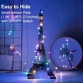 thumbnail image 2 of LINLIN LED Fairy Lights, LED Fairy String Lights Battery Operated, 1m 10 LEDs Sliver Wire Waterproof Bottle String Lights for Wedding Party Bedroom Indoor Outdoor Christmas Decoration, 2 of 7