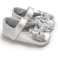 thumbnail image 4 of Baby Girls Mary Jane Flats with Bownot Non Slip Soft Sole PU Leather Newborn Infant Toddler First Walker Cirb Dress Shoes, 4 of 6