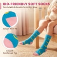 thumbnail image 3 of EALLCO Girls Crew Socks 12 Pairs Colorful Pattern Soft Breathable Casual Kids Socks, 3 of 6