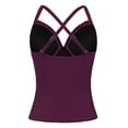 thumbnail image 5 of Firpearl Women's Underwire Swimsuit Top Modest Swimwear with Built in Bra Push Up Bathing Suit Tops Deep Merlot US12, 5 of 6