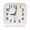 White, variant on Small Battery Operated Analog Alarm Clock, Travel Clock,Slient Bedside Clocks for Bedrooms Bathroom Shelf Desk,Blue
