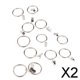 thumbnail image 1 of Paquete de 12 Anillos para cortinas Soledad con clips Abrazadera 2 piezas, 1 of 10