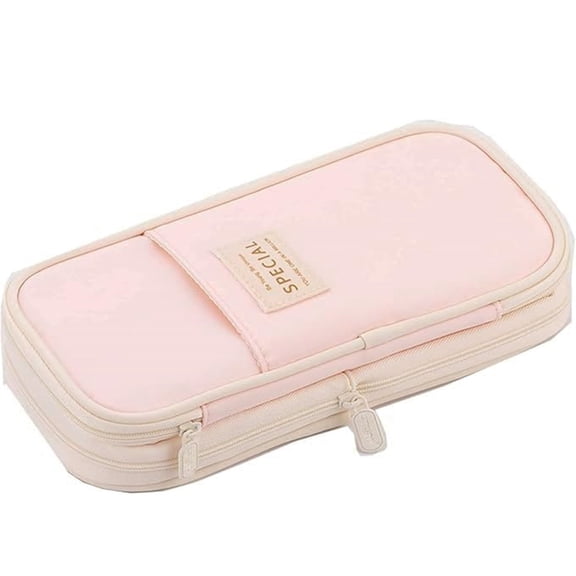 Pencil Case Cute Pencil Pouch for Girls Big Capacity Pen Bag Box, Kawaii Aesthetic College School Supplies for Student Teen Adults Preppy, Purple