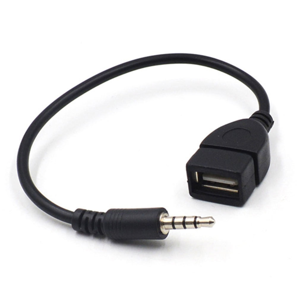 3.5mm Male AUX Audio Plug Jack to USB 2.0  Converter Cable Cord Car Gx