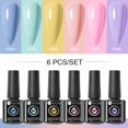 thumbnail image 1 of UR SUGAR 6 Unids/Set 7ml Gel UV Esmalte De Uñas Botella De Vidrio Marrón Soak Off, 1 of 4